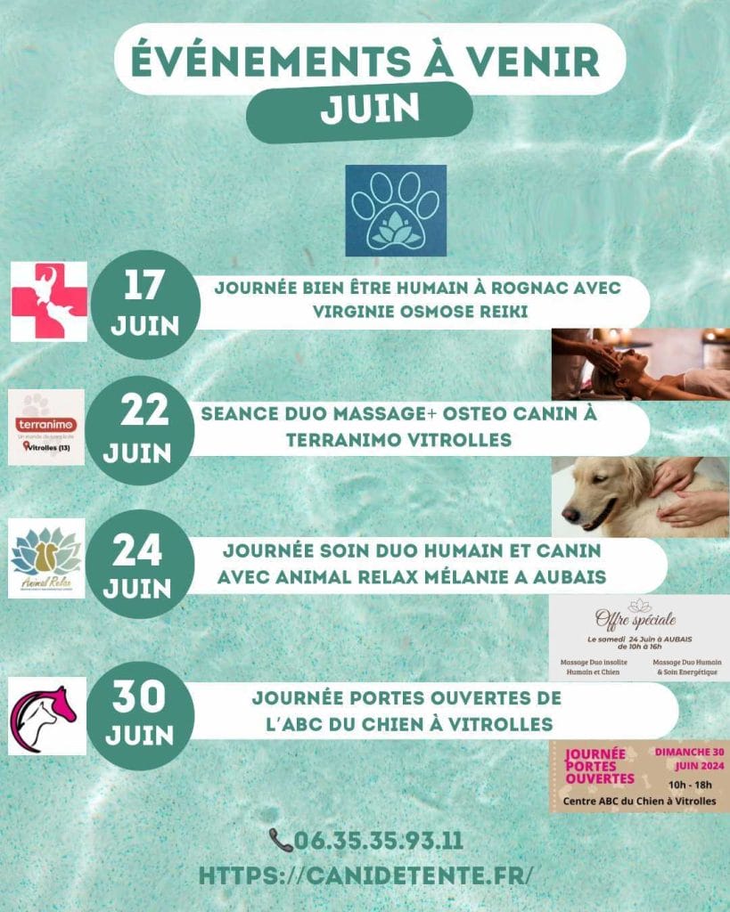 Agenda Canidétente Juin 2024